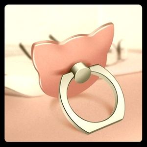 Pink Kitty Phone Ring Stand